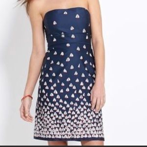 VINEYARD VINES Sailboat Strapless Dress